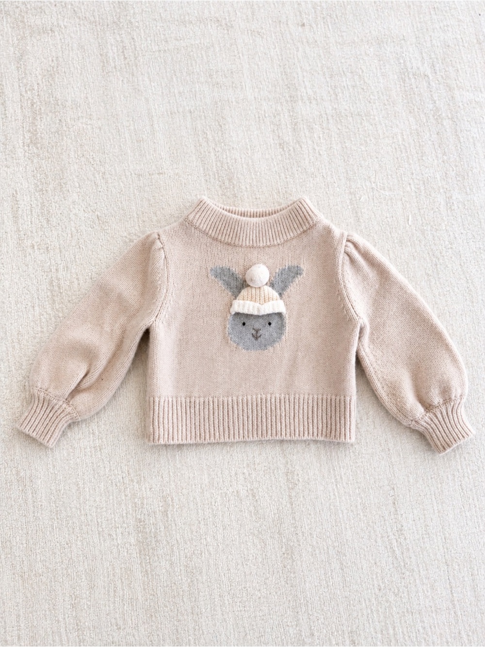 ✨ Donsje Amsterdam Merino Wool Bunny Sweater 3–6M ✨